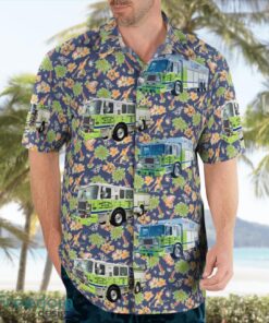 Pennsylvania, Hazle Twp. Fire & Rescue Company 141 Tropical 3D Hawaiian Shirt Gift For Summer Product Photo 3