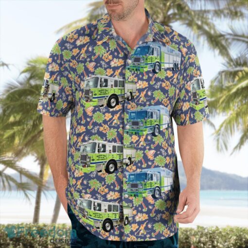 Pennsylvania, Hazle Twp. Fire & Rescue Company 141 Tropical 3D Hawaiian Shirt Gift For Summer Product Photo 3