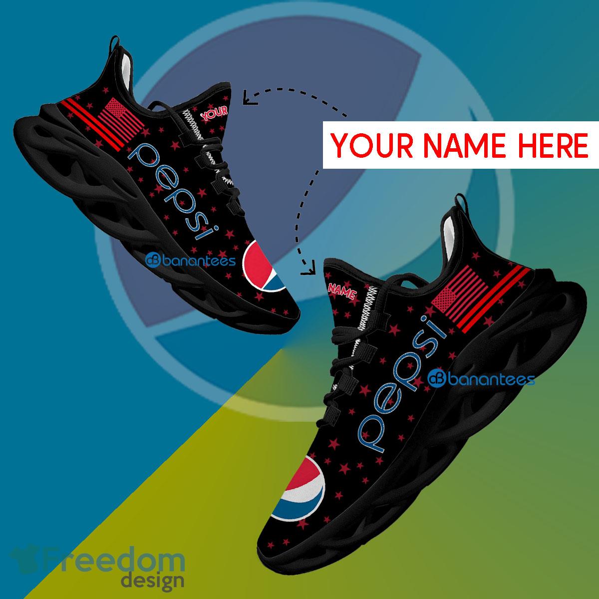 Pepsi Sport Sneaker Panache Custom Name Gift Max Soul Shoes USA Flag Star New For Fans - Pepsi Running Shoes New Trending Personalized Photo 1