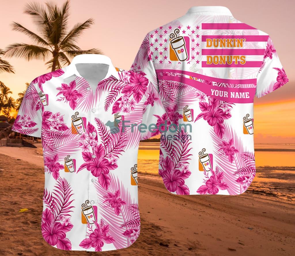 Personalized Dunkin’ Donuts Tropical Hawaiian Shirt Trending Summer image Personalized Dunkin’ Donuts Tropical Hawaiian Shirt Trending Summer Product Photo 1