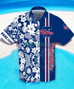 Personalized Philadelphia Phillies Flower Hibiscus Hawaiian Shirt