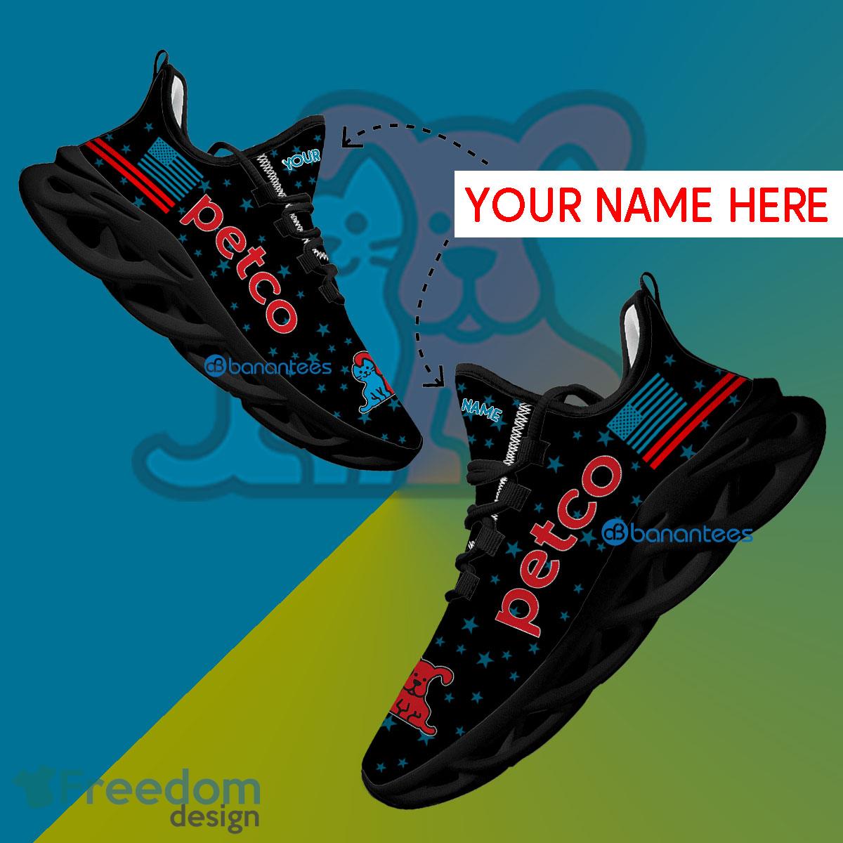 Petco Running Sneaker Aspire Custom Name Gift Max Soul Shoes USA Flag Star New For Fans - Petco Running Shoes New Trending Personalized Photo 1