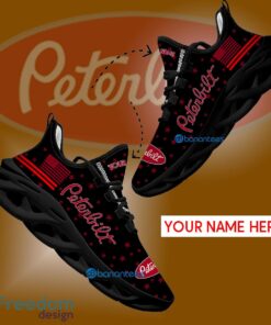 Peterbilt Truck Sport Sneaker Effortless Custom Name Gift Max Soul Shoes USA Flag Star New For Fans - Peterbilt Truck Running Shoes New Trending Personalized Photo 1