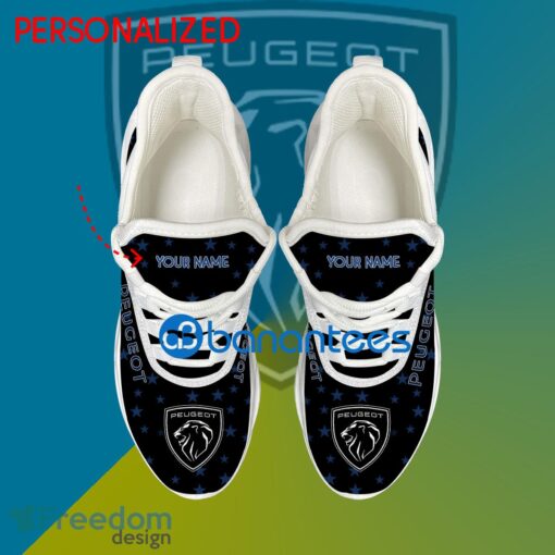 Peugeot Car Racing Running Sneaker Propel Custom Name Gift Max Soul Shoes USA Flag Star New For Fans - Peugeot Car Racing Running Shoes New Trending Personalized Photo 2