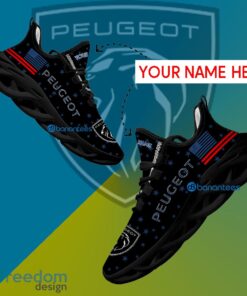 Peugeot Car Racing Running Sneaker Propel Custom Name Gift Max Soul Shoes USA Flag Star New For Fans - Peugeot Car Racing Running Shoes New Trending Personalized Photo 1