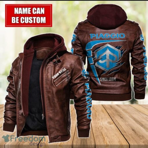 Piaggio 2D Leather Jacket For Men Custom Name Special Gift Ideas Product Photo 2