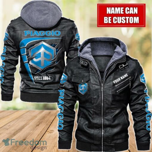 Piaggio 2D Leather Jacket For Men Custom Name Special Gift Ideas Product Photo 1