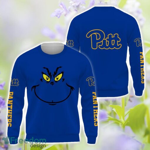 Pittsburgh Panthers Grinch Face All Over Printed 3D T-Shirt Sweatshirt Hoodie Product Photo 2