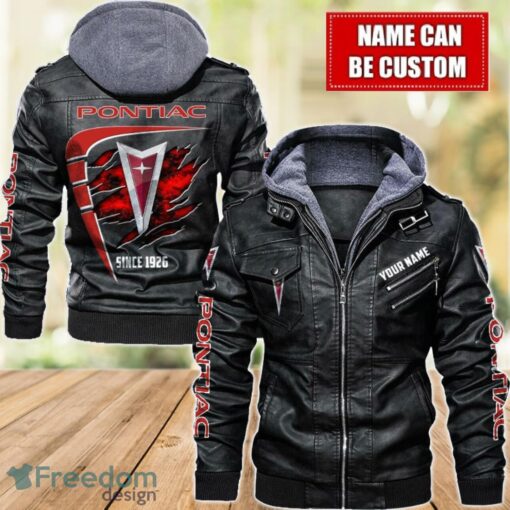 Pontiac 2D Leather Jacket For Men Custom Name Special Gift Ideas Product Photo 1