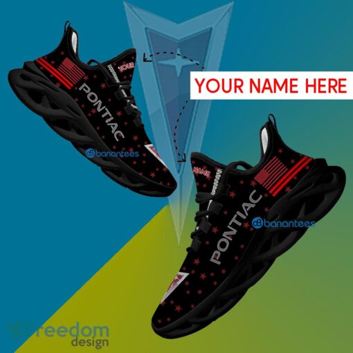 Pontiac Car Racing Sport Sneaker Radiate Custom Name Gift Max Soul Shoes USA Flag Star New For Fans - Pontiac Car Racing Running Shoes New Trending Personalized Photo 1