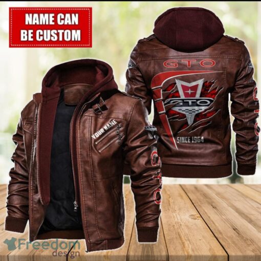 Pontiac GTO 2D Leather Jacket For Men Custom Name Special Gift Ideas Product Photo 2