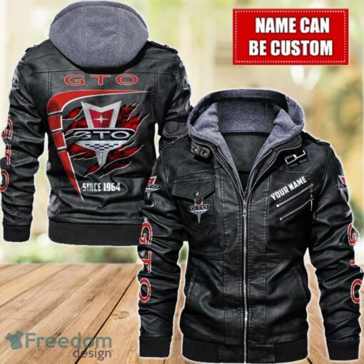 Pontiac GTO 2D Leather Jacket For Men Custom Name Special Gift Ideas Product Photo 1