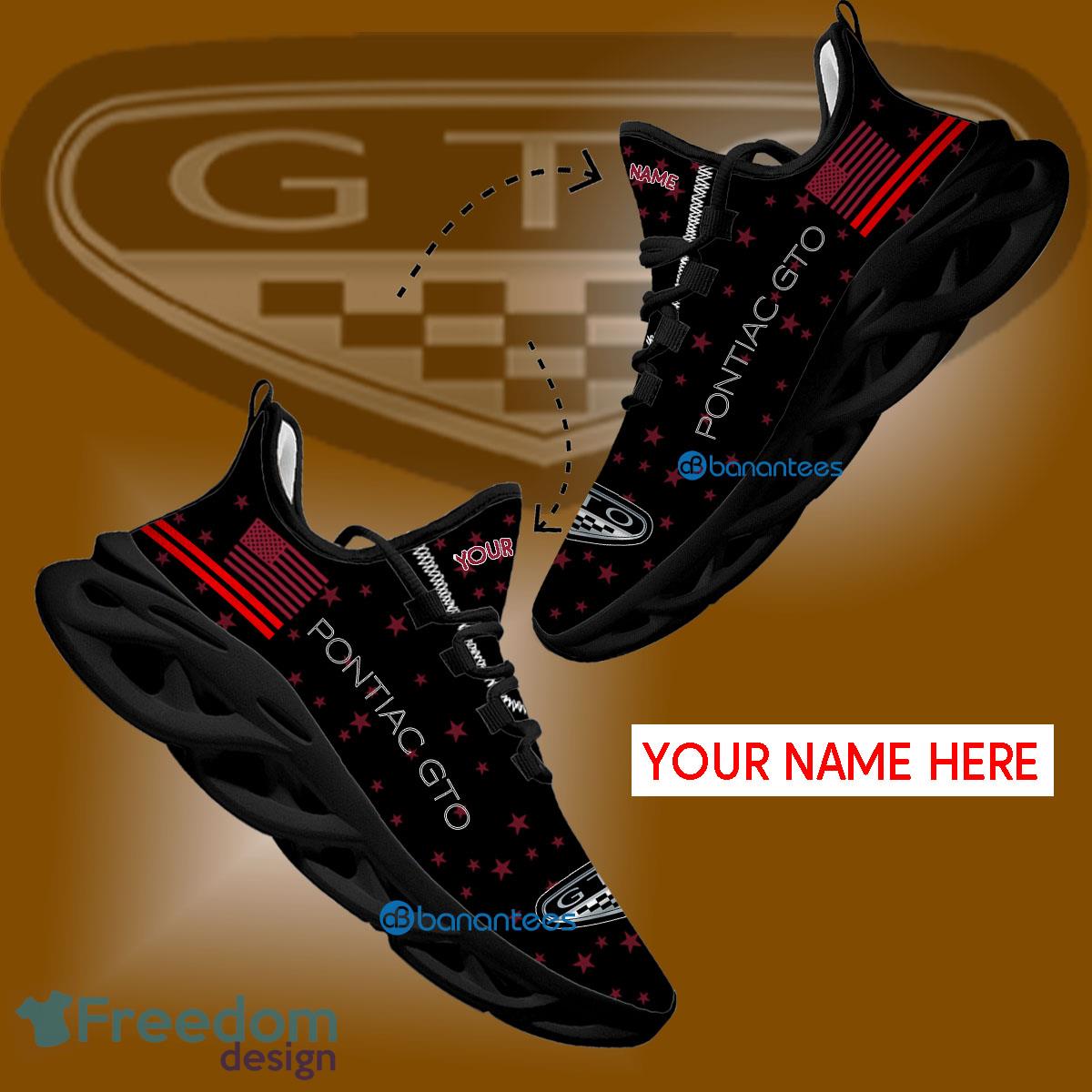 Pontiac GTO Car Racing Running Sneaker Empower Custom Name Gift Max Soul Shoes USA Flag Star New For Fans - Pontiac GTO Car Racing Running Shoes New Trending Personalized Photo 1