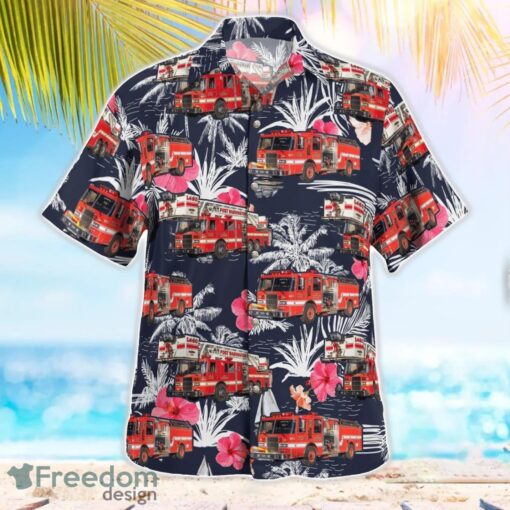 Port Washington (WI) Fire Department Hawaiian Shirt Beach Summer Shirt Product Photo 3