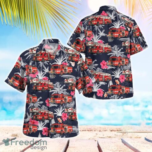 Port Washington (WI) Fire Department Hawaiian Shirt Beach Summer Shirt Product Photo 1