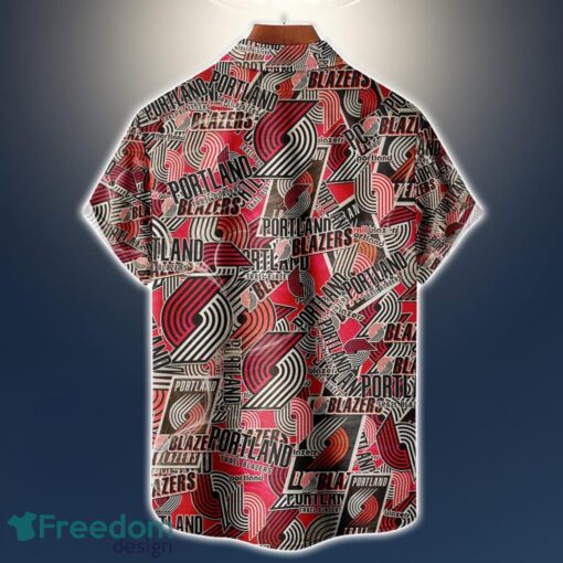 Portland Trail Blazers Logo All Printed 3D Hawaiian Shirt For Fans NBA Hawaiian Shirt Product Photo 2