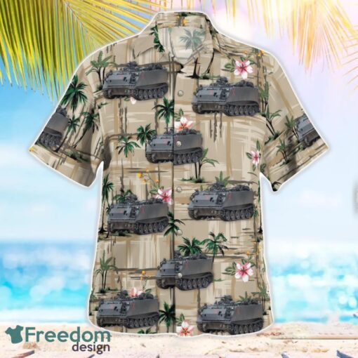 Portuguese Army M113 Armored Personnel Carrier Beach Hawaiian Shirt Product Photo 2