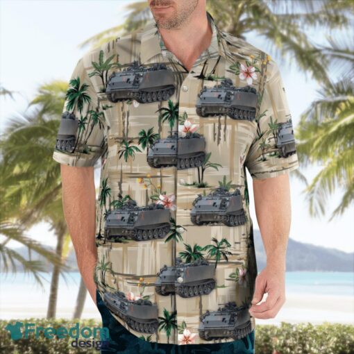 Portuguese Army M113 Armored Personnel Carrier Beach Hawaiian Shirt Product Photo 3