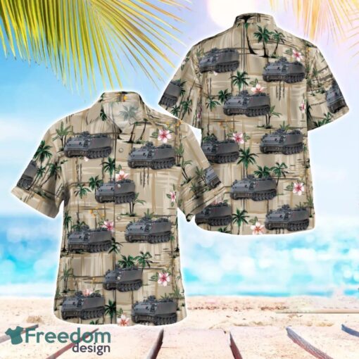 Portuguese Army M113 Armored Personnel Carrier Beach Hawaiian Shirt Product Photo 1