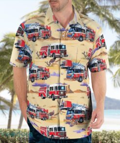 Prescott Valley, Arizona, Central Arizona Fire & Medical Authority (CAFMA) Station 50 Hawaiian Shirt Men Women Beach Shirt Product Photo 3