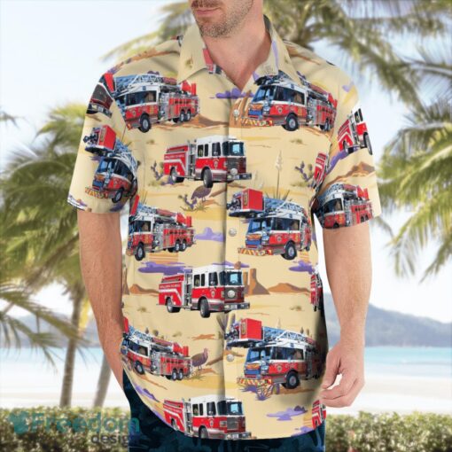 Prescott Valley, Arizona, Central Arizona Fire & Medical Authority (CAFMA) Station 50 Hawaiian Shirt Men Women Beach Shirt Product Photo 3