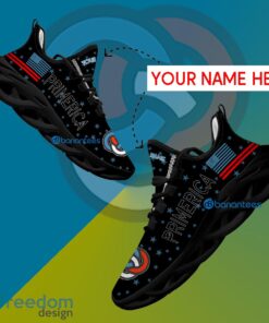 Primerica Sport Sneaker Bold Custom Name Gift Max Soul Shoes USA Flag Star New For Fans - Primerica Running Shoes New Trending Personalized Photo 1