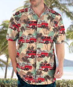 Providence Fire Department Providence, Rhode Island Summer Hawaiian Shirt Product Photo 4