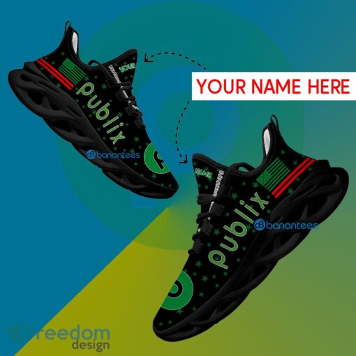 Publix Chunky Sneaker Vibe Custom Name Gift Max Soul Shoes USA Flag Star New For Fans - Publix Running Shoes New Trending Personalized Photo 1