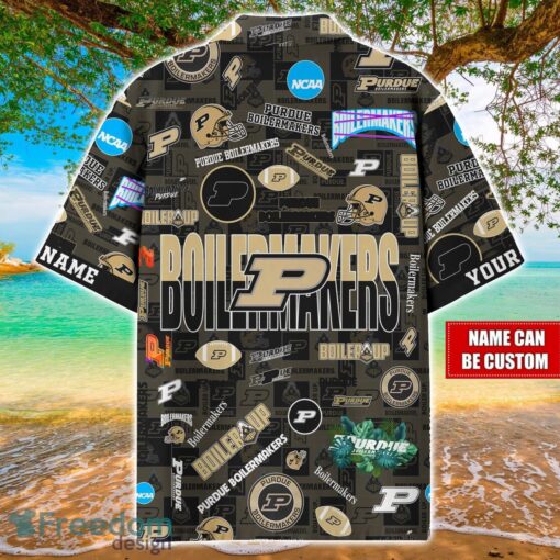 Purdue Boilermakers Logo Hawaiian Shirt For Fans Trending Beach Shirt Custom Name Product Photo 2