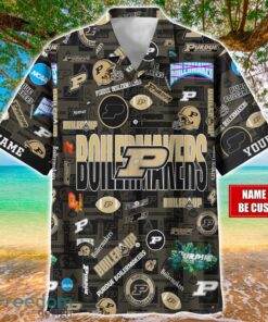 Purdue Boilermakers Logo Hawaiian Shirt For Fans Trending Beach Shirt Custom Name