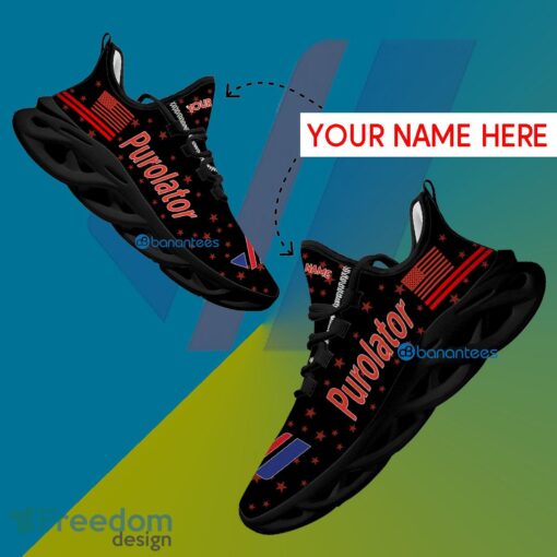 Purolator Sport Sneaker Artistry Custom Name Gift Max Soul Shoes USA Flag Star New For Fans - Purolator Running Shoes New Trending Personalized Photo 1