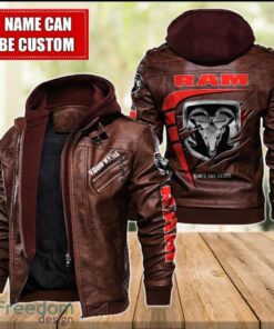 Ram truck 2D Leather Jacket For Men Custom Name Special Gift Ideas Product Photo 2