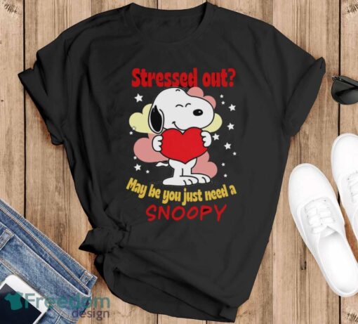 Red Cross Snoopy T-Shirt May You Just Need A Snoopy - Black T-Shirt