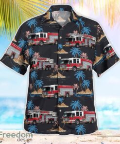 Richmond, British Columbia, Richmond Fire Rescue Department Tropical 3D Hawaiian Shirt Gift For Summer Product Photo 2