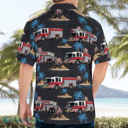 Richmond, British Columbia, Richmond Fire Rescue Department Tropical 3D Hawaiian Shirt Gift For Summer Product Photo 4