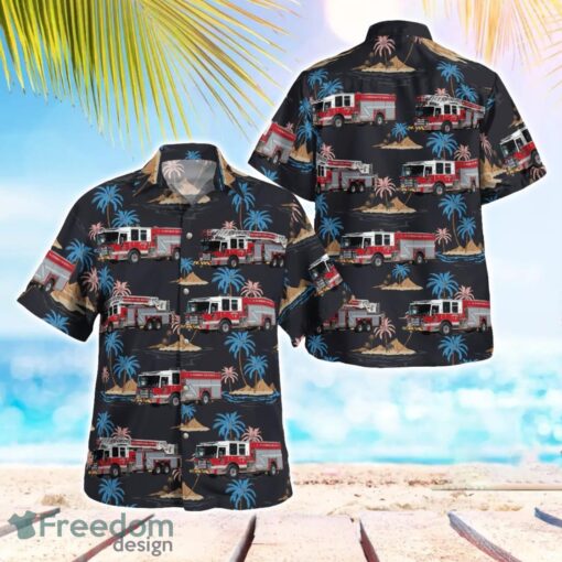 Richmond, British Columbia, Richmond Fire Rescue Department Tropical 3D Hawaiian Shirt Gift For Summer Product Photo 1