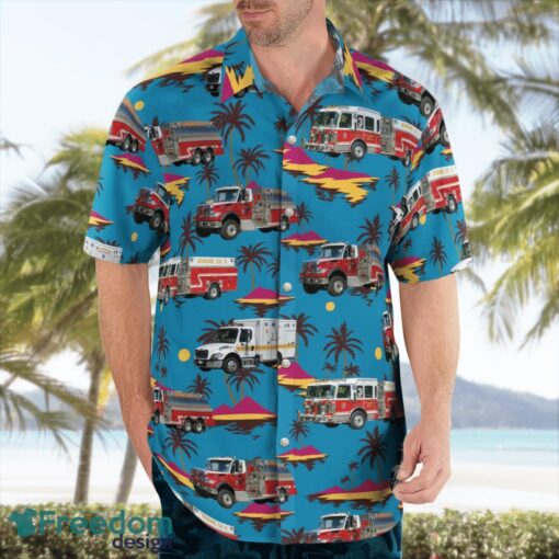 Riva, Anne Arundel County, Maryland, Riva Volunteer Fire Company 3 Beach Hawaiian Shirt Product Photo 4