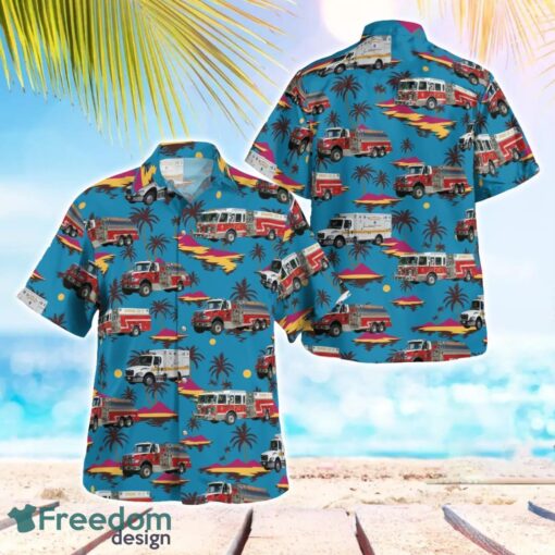 Riva, Anne Arundel County, Maryland, Riva Volunteer Fire Company 3 Beach Hawaiian Shirt Product Photo 1