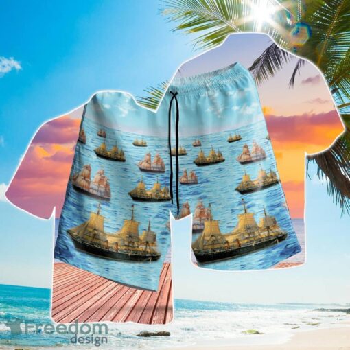 RN HMS Warrior Armoured Frigate Hawaiian Shirt Beach Summer Gift Product Photo 2