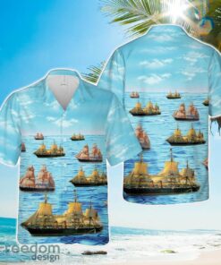 RN HMS Warrior Armoured Frigate Hawaiian Shirt Beach Summer Gift Product Photo 1