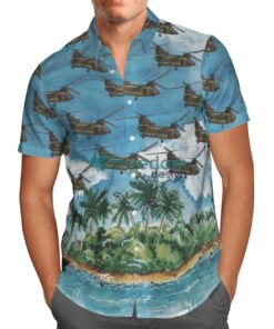 RNLAF Koninklijke Luchtmacht Boeing CH-47D Chinook (414) Hawaiian Shirt Gift For Summer Vacation Product Photo 2