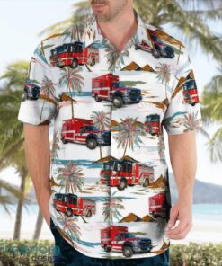 Rochester, Massachusetts, Rochester Fire Department Beach Hawaiian Shirt Product Photo 4