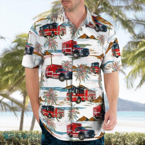 Rochester, Massachusetts, Rochester Fire Department Beach Hawaiian Shirt Product Photo 4