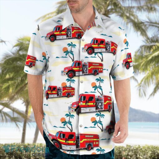 Rockledge, Brevard County, Florida, Rockledge Fire Department Beach Hawaiian Shirt Product Photo 4