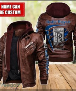 Rolls Royce 2D Leather Jacket For Men Custom Name Special Gift Ideas Product Photo 2