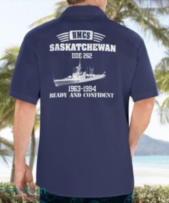 Royal Canadian Navy RCN HMCS Saskatchewan (DDE 262) Mackenzie-class destroyer Summer Hawaiian Shirt Product Photo 2