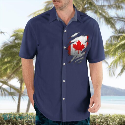 Royal Canadian Navy RCN HMCS Saskatchewan (DDE 262) Mackenzie-class destroyer Summer Hawaiian Shirt Product Photo 4