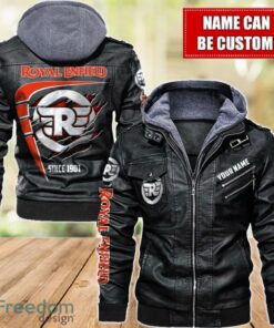 Royal Enfield 2D Leather Jacket For Men Custom Name Special Gift Ideas Product Photo 1