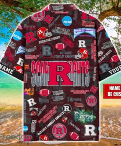 Rutgers Scarlet Knights Logo Hawaiian Shirt For Fans Trending Beach Shirt Custom Name Product Photo 2