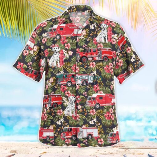 Sacramento Fire Department & Dalmatian Fire Dog Hawaiian Shirt Gift For Summer Vacation Product Photo 2